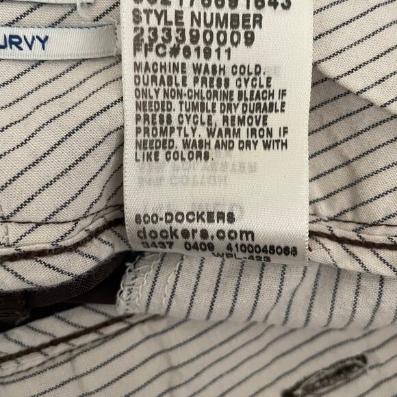 Dockers Women Pants 14P Mid Rise Curvy Minimalistic Neutral Office Casual Comfy - Picture 9 of 11